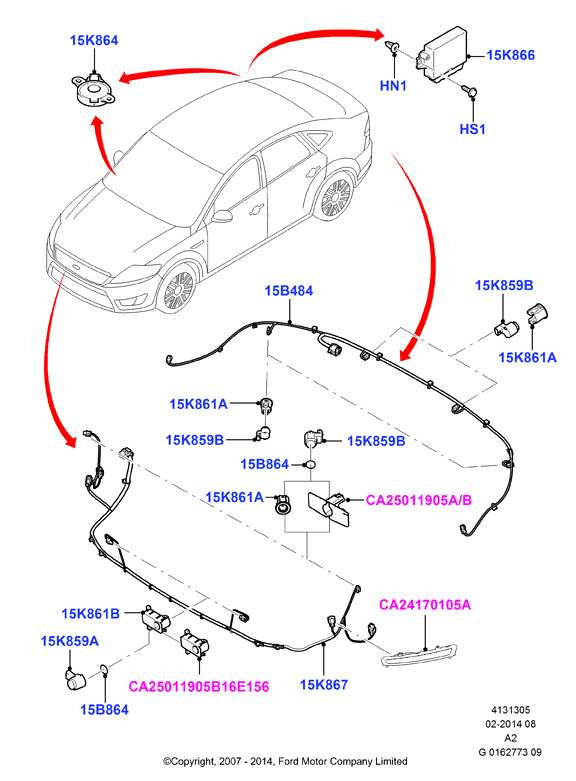 FORD 2 018 396 - Jutiklis, statymo atstumo jutiklis onlydrive.pro