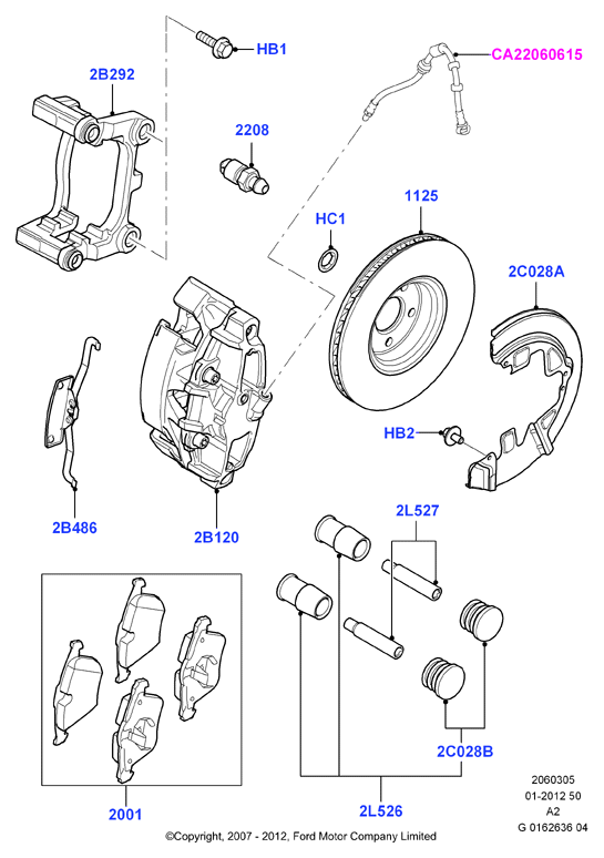 FORD 4778606 - Lisakomplekt, ketaspiduriklotsid onlydrive.pro