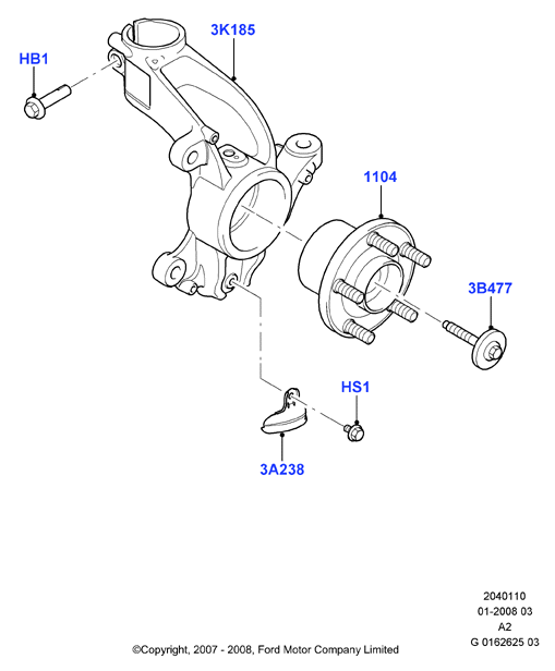 FORD 1474288 - Käändmik, rattakinnitus onlydrive.pro