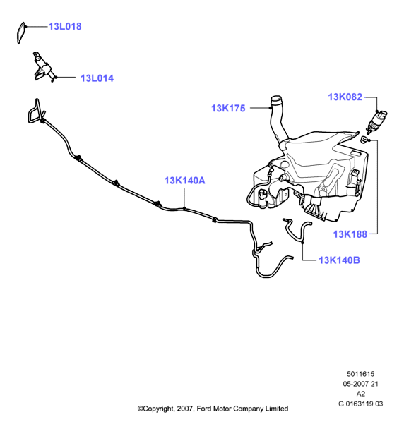 FORD 1 673 739 - Water Pump, headlight cleaning onlydrive.pro