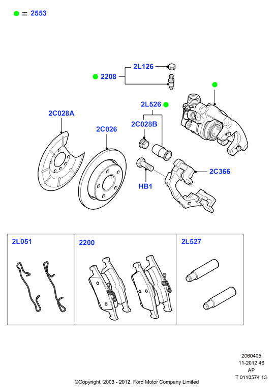 FORD 4387370 - Комплектующие для колодок дискового тормоза onlydrive.pro