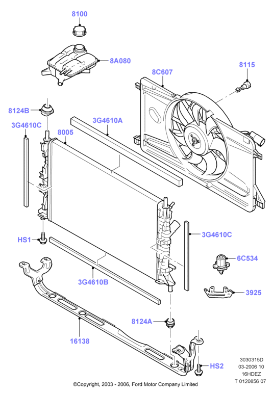 FORD 1 354 177 - Radiators, Motora dzesēšanas sistēma onlydrive.pro