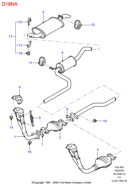 FORD 1 201 121 - Tihend, heitgaasitoru onlydrive.pro