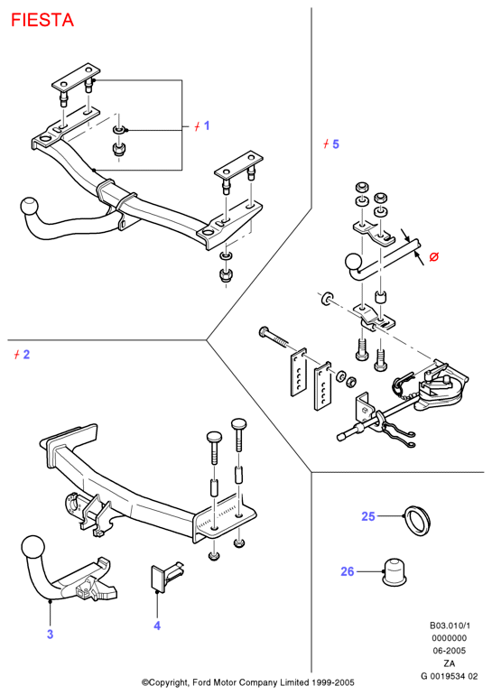 FORD 6 089 983 - Tow bar: 1 pcs. onlydrive.pro