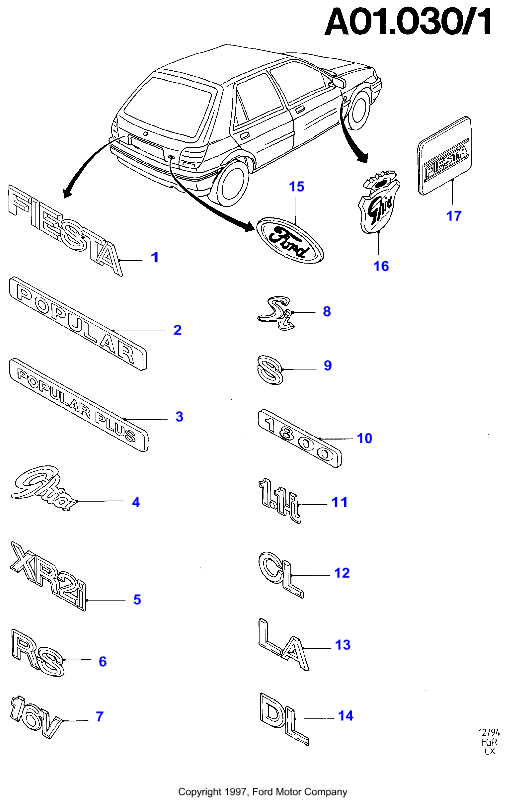 FORD 6680459 - Name plates: 1 pcs. onlydrive.pro