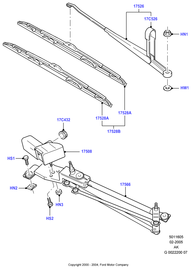 FORD 1064742 - Wiper Arm, window cleaning onlydrive.pro