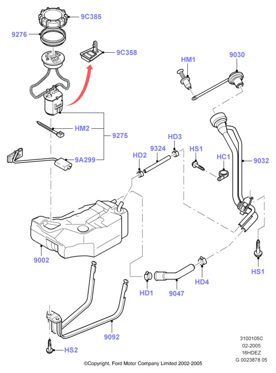 FORD 1 127 232 - Filler Pipe, fuel tank onlydrive.pro