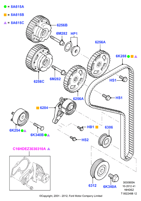 FORD 1672143 - Hammasrihma komplekt onlydrive.pro