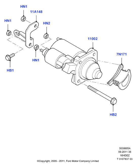 FORD 2109622 - Starter onlydrive.pro