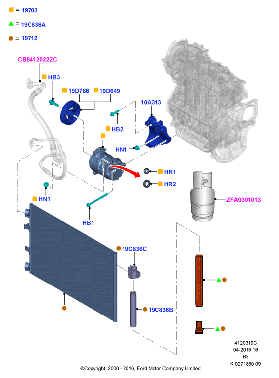 FORD 1799468 - Compressor, air conditioning onlydrive.pro