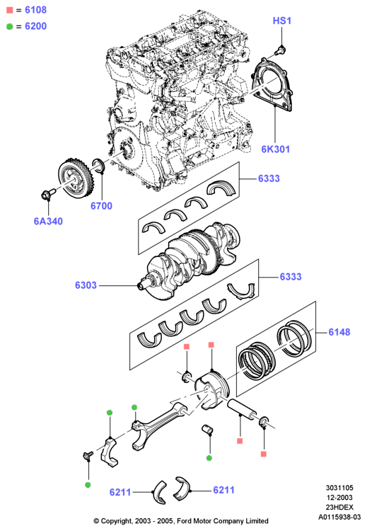 FORD 1 131 305 - Akselitiiviste, kampiakseli onlydrive.pro