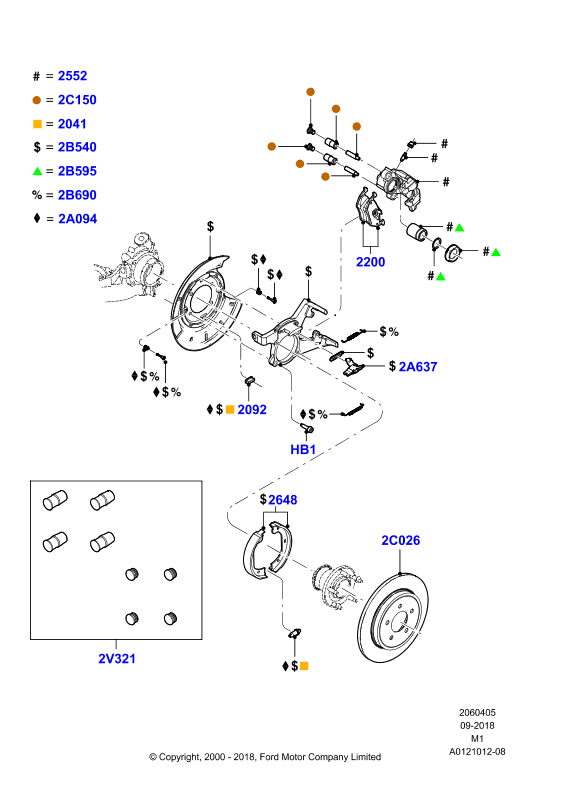 FORD 4533416 - Rear brake discs and calipers: 4 pcs. onlydrive.pro