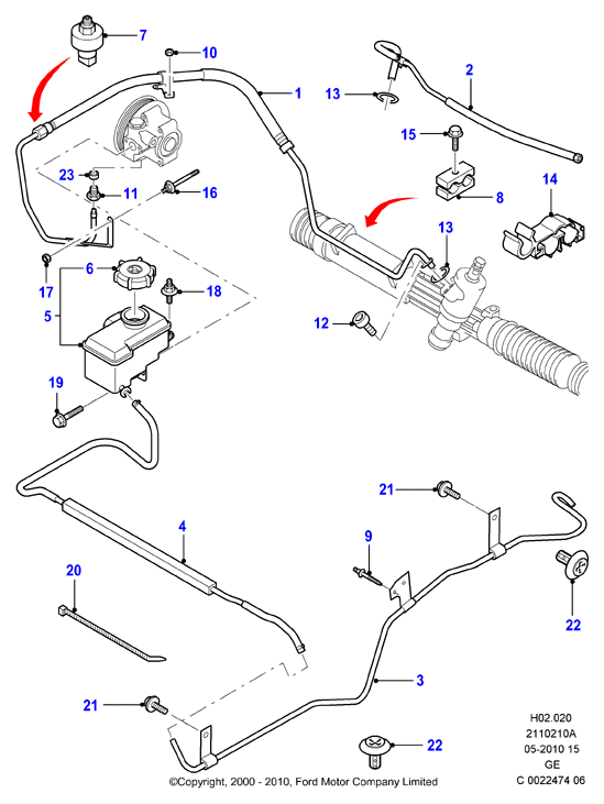 FORD 1417700 - Hydraulic Hose, steering system onlydrive.pro