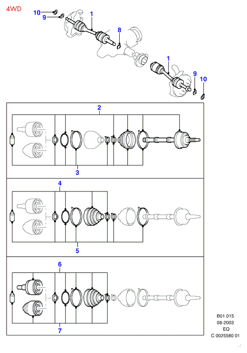 FORD 4557872 - Paljekumi, vetoakseli onlydrive.pro