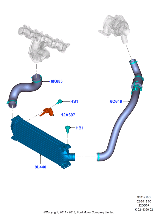 FORD 2036638 - Kompresoriaus padavimo žarna onlydrive.pro