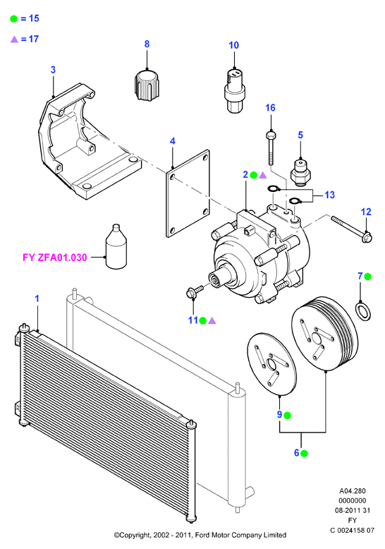 FORD 5222062 - Компрессор кондиционера onlydrive.pro