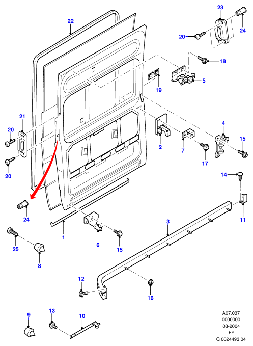 FORD 4103283 - Guide, locking knob, pin onlydrive.pro