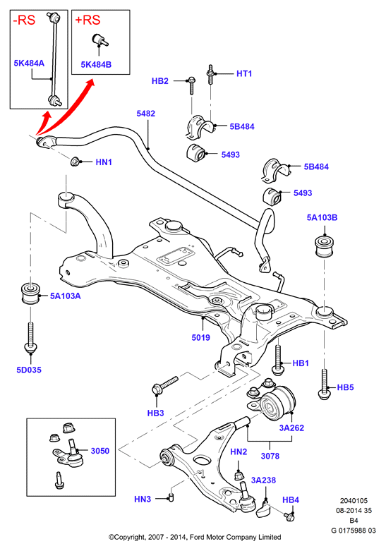 FORD 1851900 - Stiepnis / Atsaite, Stabilizators onlydrive.pro