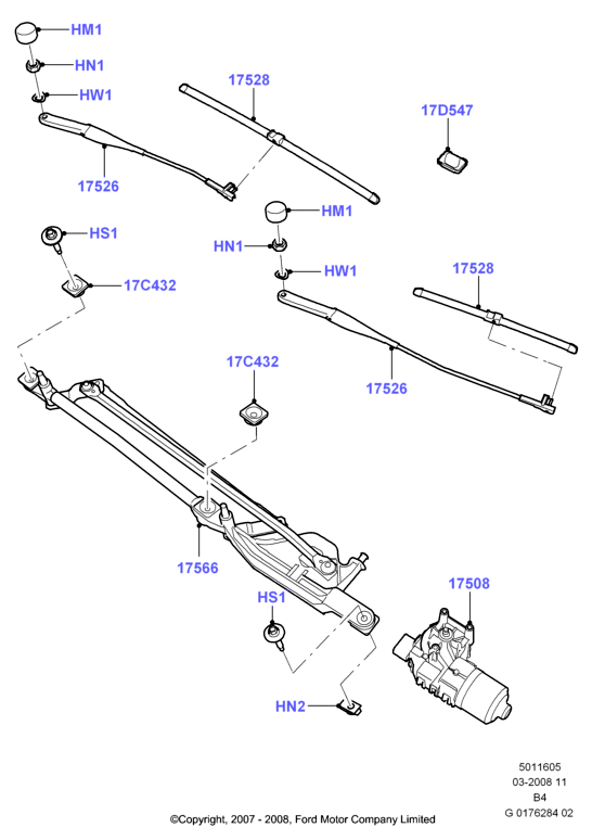 FORD 1738871 - Windscreen wiper: 1 pcs. onlydrive.pro