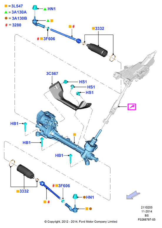 FORD 1780104 - Inner Tie Rod, Axle Joint onlydrive.pro