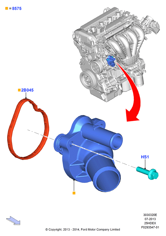 FORD 1 475 495 - Termostaatti, jäähdytysneste onlydrive.pro