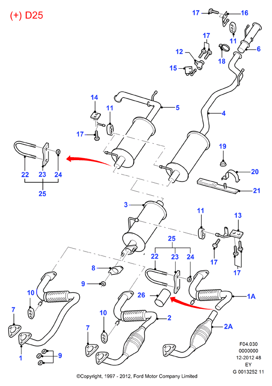 FORD 6646725 - Gasket, exhaust pipe onlydrive.pro