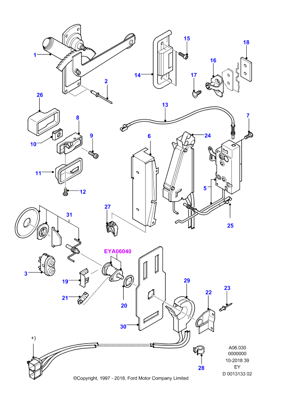 FORD 7178765 - Guide, locking knob, pin onlydrive.pro