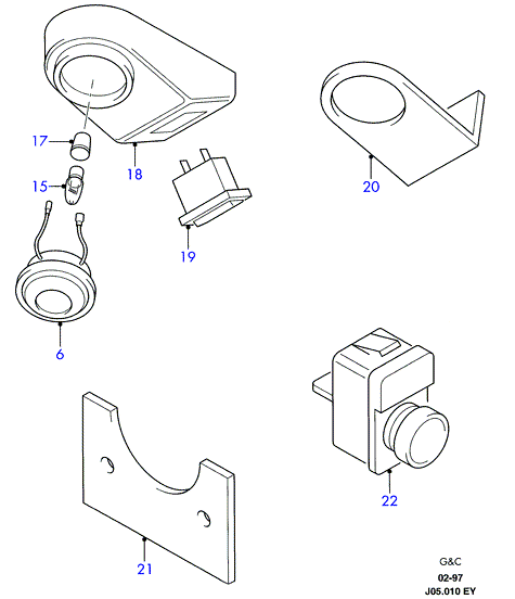 FORD 6 090 985 - Interior lamps: 1 pcs. onlydrive.pro