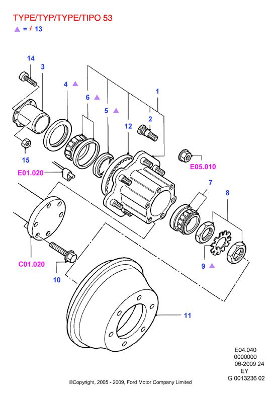 FORD 5015650 - Riteņa rumbas gultņa komplekts onlydrive.pro