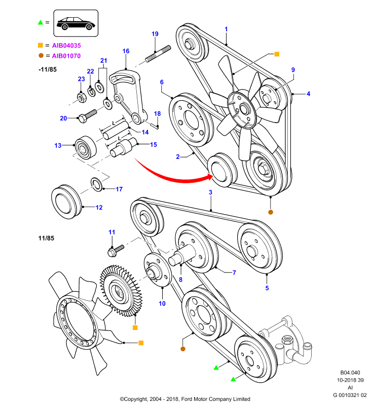 FORD 1057840 - Поликлиновой ремень onlydrive.pro