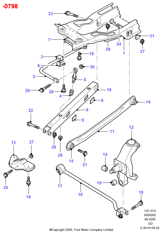 FORD 6 829 046 - Bush of Control / Trailing Arm onlydrive.pro