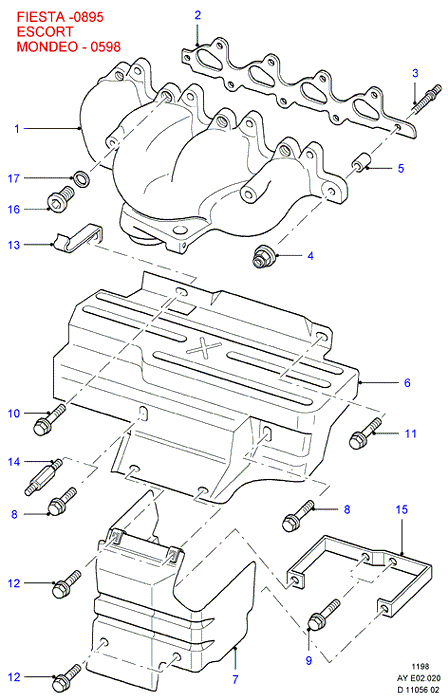 FORD 1040779 - Manifold, exhaust system onlydrive.pro