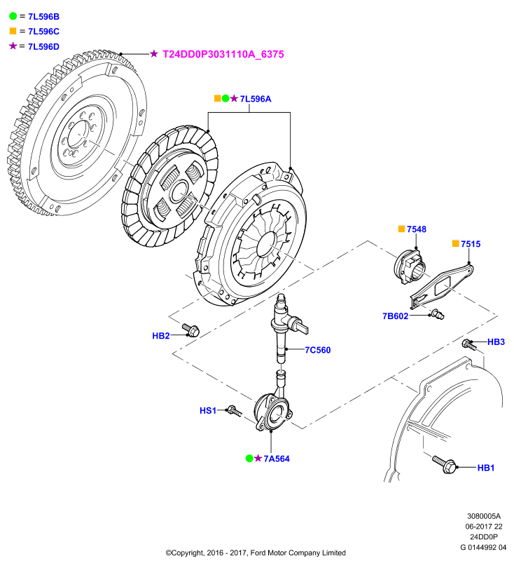 FORD 1775485 - Centrālais izslēdzējmehānisms, Sajūgs onlydrive.pro