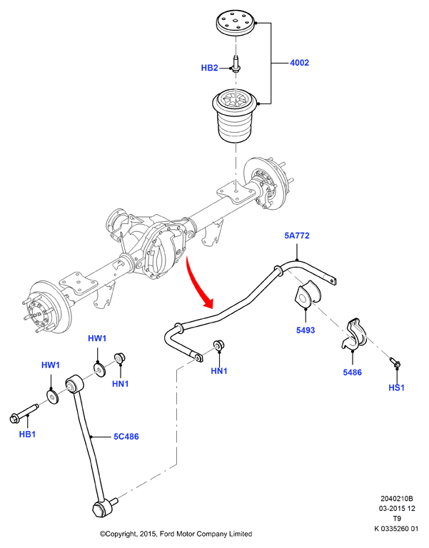 FORD 4709303 - Tanko, kallistuksenvaimennin onlydrive.pro