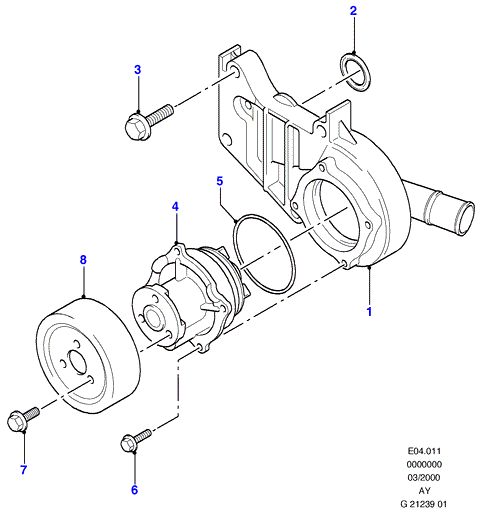 FORD 1 114 354 - Водяной насос onlydrive.pro