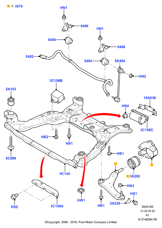 FORD 1888630 - Piekare, Šķērssvira onlydrive.pro