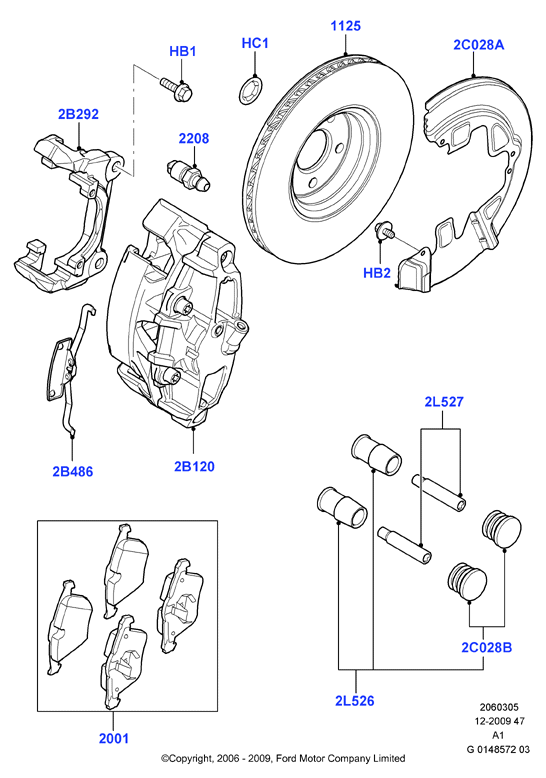 FORD 1432360 - Juhthülsikomplekt,pidurisadul onlydrive.pro