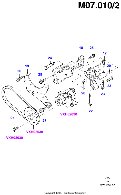 FORD 1135719 - Alternator mountings & drive belts: 1 pcs. onlydrive.pro