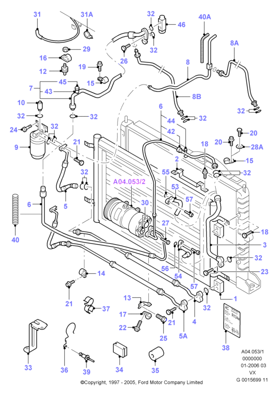 FORD 1 067 111 - Air conditioning system condenser: 1 pcs. onlydrive.pro