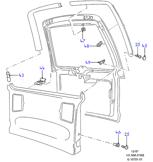 FORD 1005711 - Tailgate and related parts: 1 pcs. onlydrive.pro