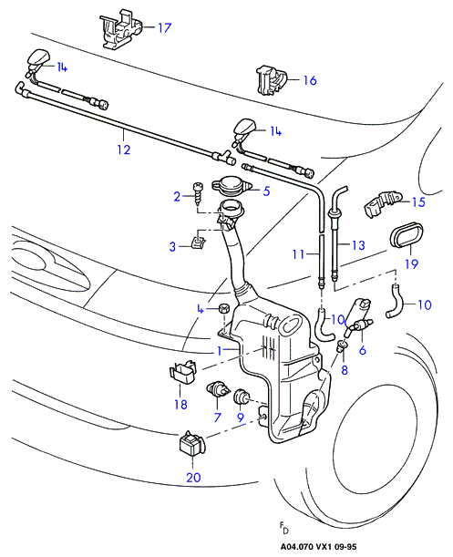 FORD 7 222 079 - Pesunestepumppu, lasinpesu onlydrive.pro