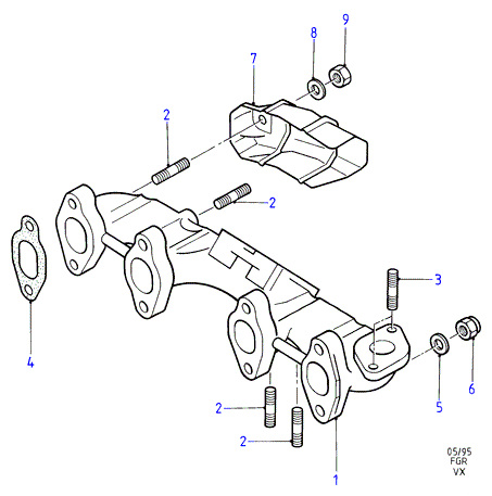 FORD 1 005 891 - Gasket, exhaust manifold onlydrive.pro