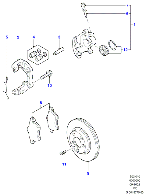 FORD 1002202 - Front brakes: 1 pcs. onlydrive.pro