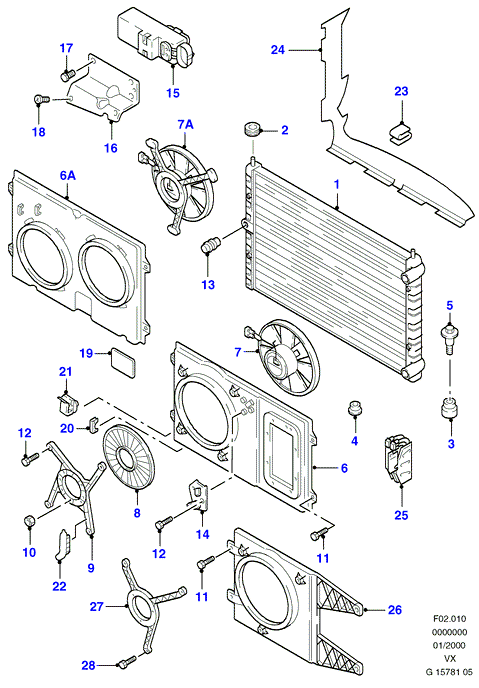 FORD 7 203 654 - Relejs, Radiatora ventilatora sistēma onlydrive.pro