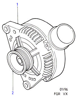 FORD 1 106 734 - Pulley, alternator, freewheel clutch onlydrive.pro