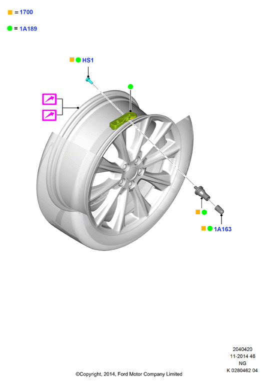 FORD 1862980 - Rattaandur, rehvirõhu kontrollsüsteem onlydrive.pro