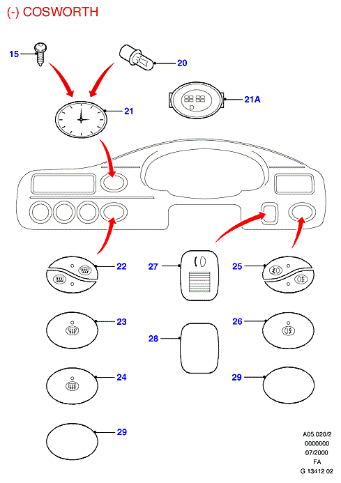 FORD 1 591 848 - Lemputė, prietaisų skydelio apšvietimas onlydrive.pro