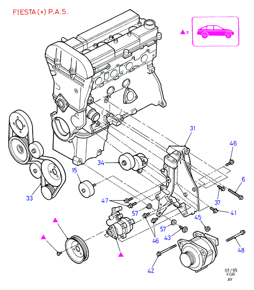 FORD 6844096 - V formos rumbuoti diržai onlydrive.pro