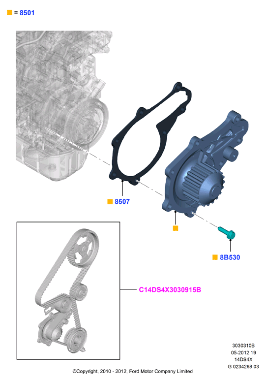 FORD 1 366 614 - Ūdenssūknis onlydrive.pro