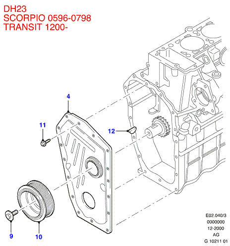 FORD 6 165 499 - Timing gear covers: 1 pcs. onlydrive.pro